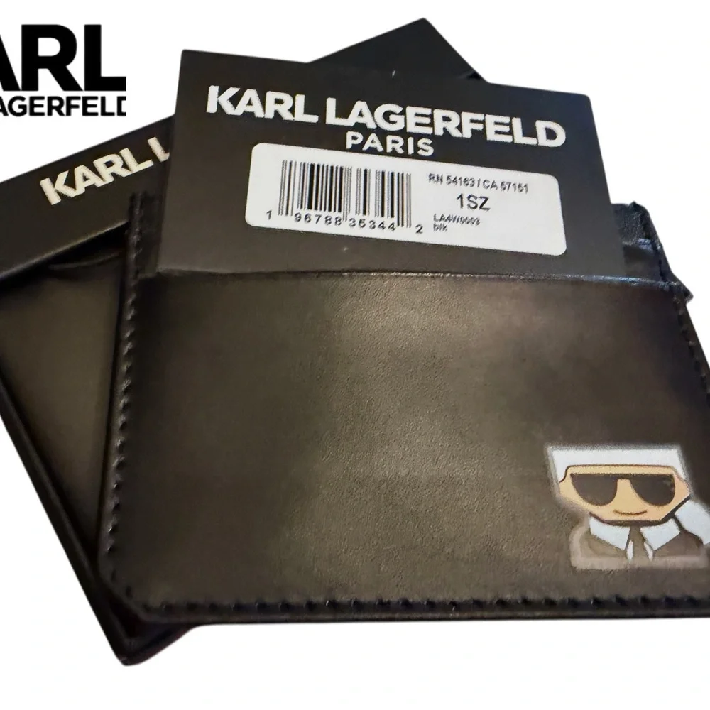 Karl Lagerfeld Paris K/Ikonik Card Holder with KOCKTAIL KARL Brand New in Box!